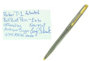 SCARCE 1970S PARKER T-1 TITANIUM ACTUATED BALLPOINT PEN NEAR MINT CONDITION OFFERED BY ANTIQUE DIGGER