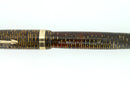 1941 PARKER VACUMATIC DOUBLE JEWEL GOLDEN PEARL CELLULOID FOUNTAIN PEN IN RESTORED CONDITION OFFERED BY ANTIQUE DIGGER