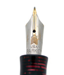 1937 PARKER BURGUNDY PEARL DOUBLE JEWEL VACUMATIC STANDARD SIZE FOUNTAIN PEN IN RESTORED CONDITION OFFERED BY ANTIQUE DIGGER