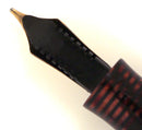 RESTORED CIRCA 1933-1938 FIRST GENERATION PARKER BURGUNDY PEARL DOUBLE JEWEL VACUMATIC STANDARD SIZE FOUNTAIN PEN