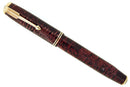 1932-1933 PARKER VACUUM-FILLER BURGUNDY PEARL FOUNTAIN PEN STUB NIB RESTORED OFFERED BY ANTIQUE DIGGER