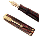 1932-1933 PARKER VACUUM-FILLER BURGUNDY PEARL FOUNTAIN PEN STUB NIB RESTORED OFFERED BY ANTIQUE DIGGER