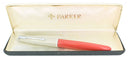 C1956 PARKER 41 FISHSCALE CAP CORAL FOUNTAIN PEN NEW OLD STOCK NEVER INKED OFFERED BY ANTIQUE DIGGER