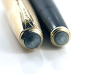 RESTORED 1946 PARKER 51 DOUBLE JEWEL FOUNTAIN PEN WITH 14K DIAMOND CLIP AND BLIND CAP TASSEL