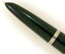 RESTORED 1948 PARKER 51 AEROMETRIC FOUNTAIN PEN IN FOREST GREEN WITH LUSTRALOY CAP OFFERED BY ANTIQUE DIGGER