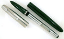 RESTORED 1948 PARKER 51 AEROMETRIC FOUNTAIN PEN IN FOREST GREEN WITH LUSTRALOY CAP OFFERED BY ANTIQUE DIGGER