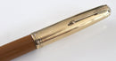 1945 PARKER 51 DOUBLE JEWEL FOUNTAIN PEN IN BUCKSKIN BEIGE RESTORED