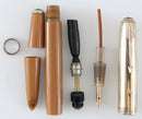 1945 PARKER 51 DOUBLE JEWEL FOUNTAIN PEN IN BUCKSKIN BEIGE RESTORED