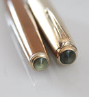 1945 PARKER 51 DOUBLE JEWEL FOUNTAIN PEN IN BUCKSKIN BEIGE RESTORED