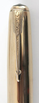1945 PARKER 51 DOUBLE JEWEL FOUNTAIN PEN IN BUCKSKIN BEIGE RESTORED