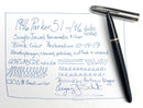 1946 PARKER 51 BLACK FOUNTAIN PEN WITH JEWELER'S COIN STACK CAP BANDING OFFERED BY ANTIQUE DIGGER
