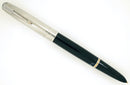 1946 PARKER 51 BLACK FOUNTAIN PEN WITH JEWELER'S COIN STACK CAP BANDING OFFERED BY ANTIQUE DIGGER