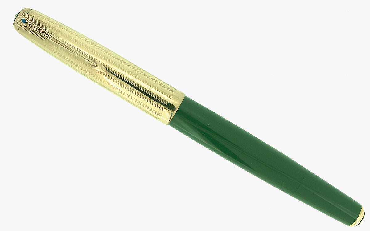 1947 PARKER 51 DOUBLE JEWEL NASSAU GREEN FOUNTAIN PEN RESTORED