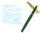 1947 PARKER 51 DOUBLE JEWEL NASSAU GREEN FOUNTAIN PEN RESTORED OFFERED BY ANTIQUE DIGGER