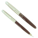 1951 PARKER 51 AEROMETRIC BURGUNDY FOUNTAIN PEN & PENCIL STICKERED MINT OFFERED BY ANTIQUE DIGGER