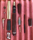 RESTORED 1941 PARKER 51 DOUBLE JEWEL FIRST YEAR CORDOVAN BROWN FOUNTAIN PEN OFFERED BY ANTIQUE DIGGER