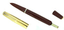 RESTORED 1941 PARKER 51 DOUBLE JEWEL FIRST YEAR CORDOVAN BROWN FOUNTAIN PEN OFFERED BY ANTIQUE DIGGER