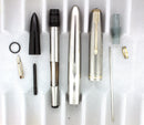 1952 PARKER 51 FLIGHTER AEROMETRIC FOUNTAIN PEN STAINLESS STEEL M NIB RESTORED OFFERED BY ANTIQUE DIGGER