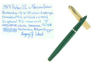 1947 PARKER 51 DOUBLE JEWEL NASSAU GREEN FOUNTAIN PEN RESTORED OFFERED BY ANTIQUE DIGGER