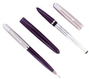 1948 PARKER 51 PLUM AEROMETRIC FOUNTAIN PEN & PENCIL SET RESTORED OFFERED BY ANTIQUE DIGGER