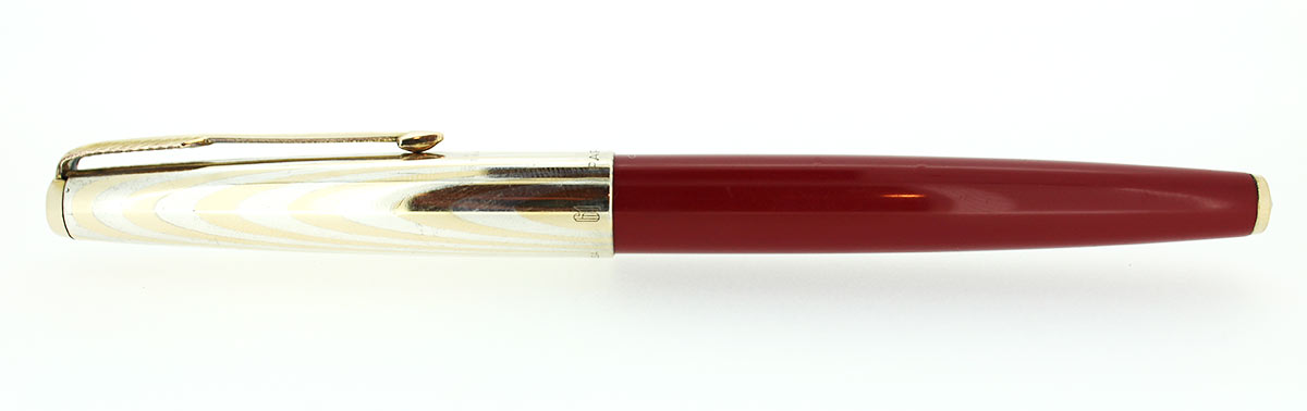PARKER 61 FOUNTAIN PEN WITH RAINBOW CAP WITH BOX IN RESTORED CONDITION