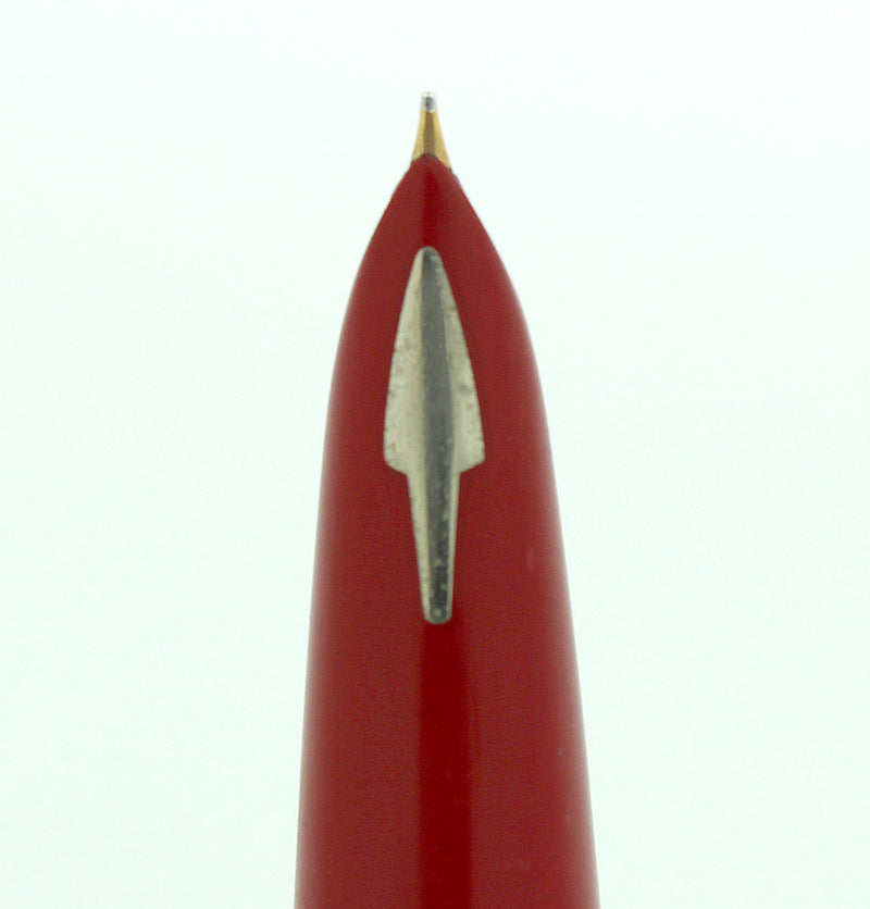 VINTAGE PARKER 61 CLASSIC RED WITH LUSTRALOY CAP RESTORED OFFERED BY ANTIQUE DIGGER