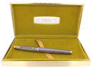 C1966 PARKER 75 STERLING SILVER GRID PATTERN FLAT TASSIES 66 NIB FOUNTAIN PEN NEVER INKED OFFERED BY ANTIQUE DIGGER