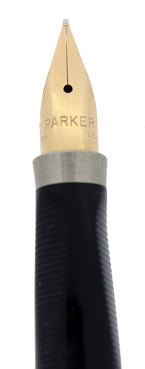 C1966 PARKER 75 STERLING SILVER GRID PATTERN FLAT TASSIES 66 NIB FOUNTAIN PEN NEVER INKED OFFERED BY ANTIQUE DIGGER