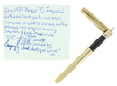 CIRCA 1973 PARKER 75 IMPERIAL FOUNTAIN PEN 22K GOLD ELECTROPLATE JUST SERVICED OFFERED BY ANTIQUE DIGGER