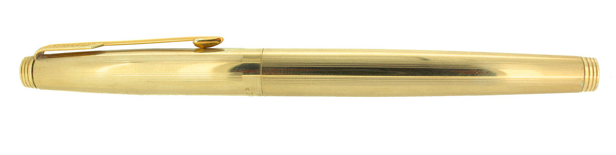 CIRCA 1973 PARKER 75 IMPERIAL FOUNTAIN PEN 22K GOLD ELECTROPLATE JUST ...