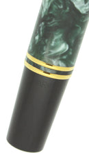1993 PARKER DUOFOLD INTERNATIONAL GREEN MARBLE FOUNTAIN PEN 18K NIB NEW IN BOX OFFERED BY ANTIQUE DIGGER