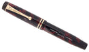 CIRCA 1932 PARKER JUNIOR STREAMLINE DUOFOLD BURGUNDY BLACK FOUNTAIN PEN RESTORED OFFERED BY ANTIQUE DIGGER