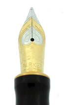 PARKER BLACK DUOFOLD DEALER DEMONSTRATOR SAMPLE FOUNTAIN PEN W/18K NIB OFFERED BY ANTIQUE DIGGER