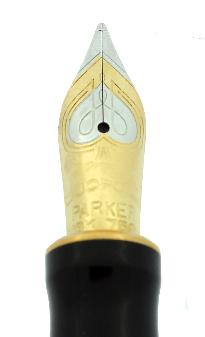 PARKER JET BLACK DUOFOLD DEALER DEMONSTRATOR SAMPLE FOUNTAIN