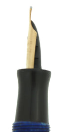 RESTORED CIRCA 1931 PARKER DUOFOLD LAPIS WHITE ON BLUE FOUNTAIN PEN NEAR MINT OFFERED BY ANTIQUE DIGGER