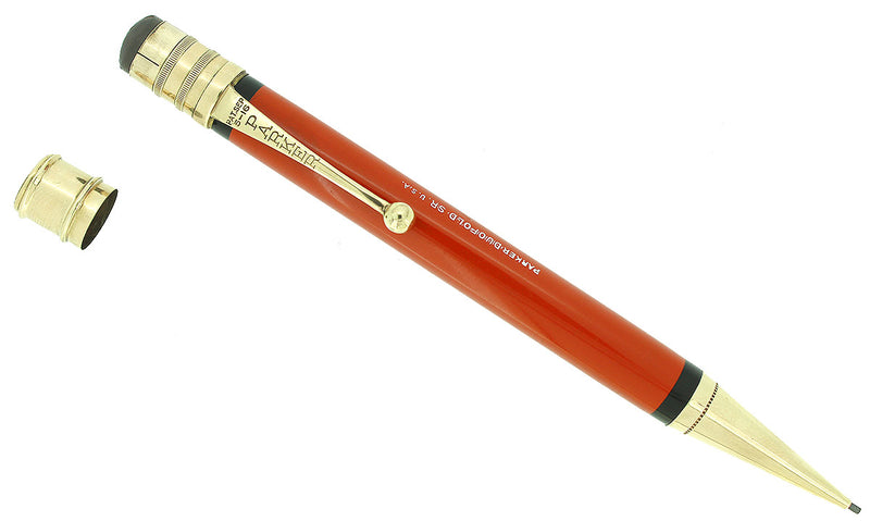 CIRCA 1924 PARKER DUOFOLD SENIOR BIG RED PENCIL NEAR MINT RESTORED OFFERED BY ANTIQUE DIGGER