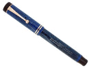 CIRCA 1928 PARKER SR DUOFOLD BLUE ON WHITE LAPIS FOUNTAIN PEN RESTORED OFFERED BY ANTIQUE DIGGER