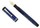 CIRCA 1928 PARKER SR DUOFOLD BLUE ON WHITE LAPIS FOUNTAIN PEN RESTORED OFFERED BY ANTIQUE DIGGER
