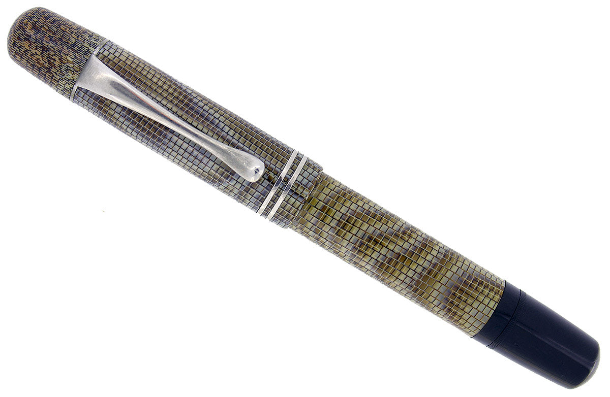 CIRCA 1938 PELIKAN 100N FOUNTAIN PEN LIZARD CELLULOID PATTERN F-BB NIB