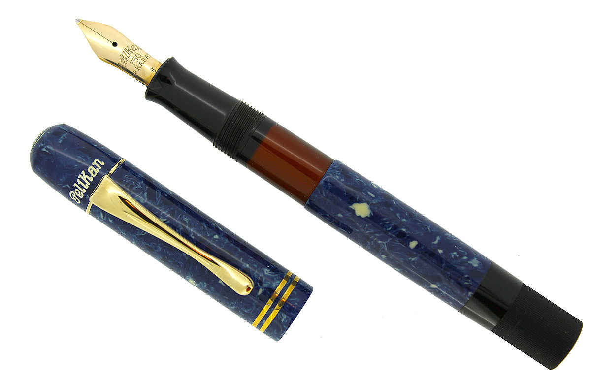 PELIKAN BLUE LAPIS 1935 ORIGINALS OF THEIR TIME FOUNTAIN PEN 18K NIB NEW  OLD STOCK LIMITED EDITION