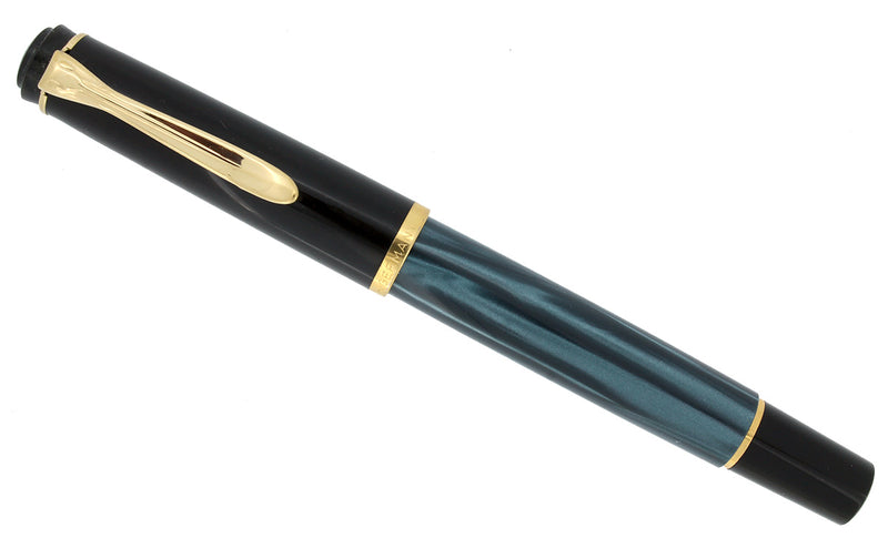 PELIKAN M200 BLUE MARBLED FOUNTAIN PEN SERVICED & READY TO WRITE OFFERED BY ANTIQUE DIGGER