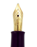 1950S PELIKAN 400NN FOUNTAIN PEN TORTOISE STRIATED CELLULOID OBLIQUE BROAD NIB RESTORED OFFERED BY ANTIQUE DIGGER