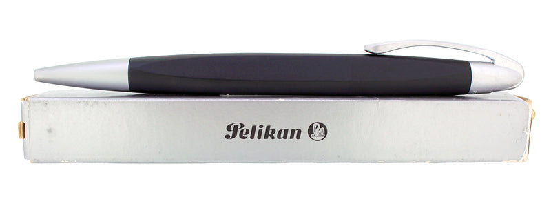 CIRCA 2007 NEW IN BOX PELIKAN K74 FORM BLACK AND ALUMINUM BALLPOINT PEN OFFERED BY ANTIQUE DIGGER