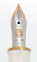 PELIKAN M400 SOUVERAN WHITE TORTOISE FOUNTAIN PEN MED NIB NEW IN BOX NEVER INKED OFFERED BY ANTIQUE DIGGER