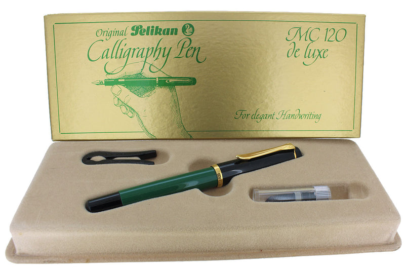 CIRCA 1985 PELIKAN MC 120 DELUXE CALLIGRAPHY FOUNTAIN PEN BOXED MINT