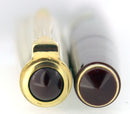 CIRCA 1958 PELIKAN P1 ROLLED GOLD CAP BURGUNDY BARREL FOUNTAIN PEN NOS STICKERED OFFERED BY ANTIQUE DIGGER