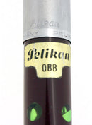 CIRCA 1958 PELIKAN P1 STAINLESS CAP BURGUNDY BARREL FOUNTAIN PEN NOS STICKERED OFFERED BY ANTIQUE DIGGER