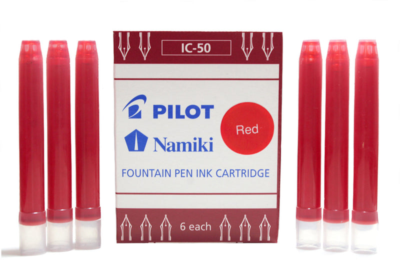 BOX OF 6 PILOT NAMIKI RED INK 0.90ML CARTRIDGES OFFERED BY ANTIQUE DIGGER