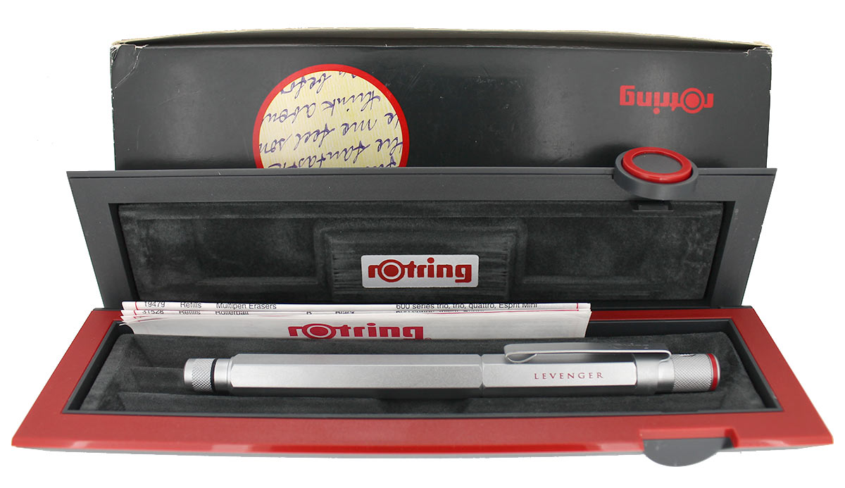 ROTRING 600 SILVER ROLLERBALL PEN NEW OLD STOCK MINT IN BOX