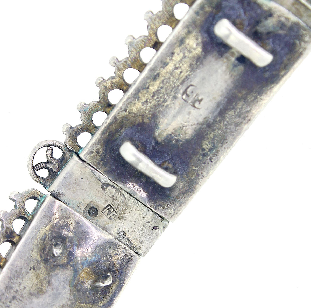 CIRCA LATE 1800s ANTIQUE RUSSIAN IMPERIAL NIELLO 84 SILVER ORNATE BELT